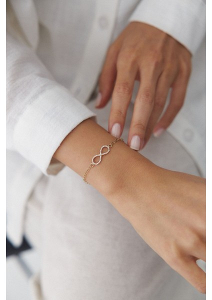 14 Ayar Altın Sonsuzluk Bileklik