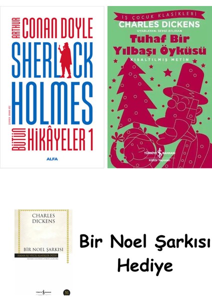 Sherlock Holmes - Bütün Hikayeler 1 (Ciltli) + Tuhaf Bir Yılbaşı Öyküsü + Bir Noel Şarkısı