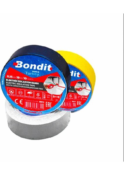 Elektrik Bantı Siyah Bondıt( 10 Adet ) fiyatları