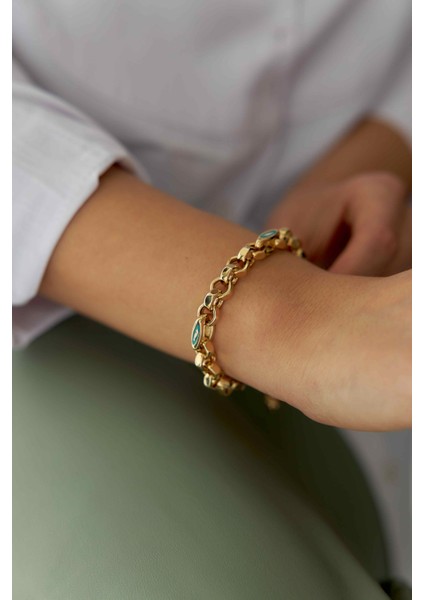 14 Ayar Altın Mineli Doch Bileklik modelleri