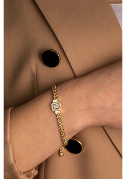 14 Ayar Altın Çift Sıra Burgu Baget Bileklik fiyatları