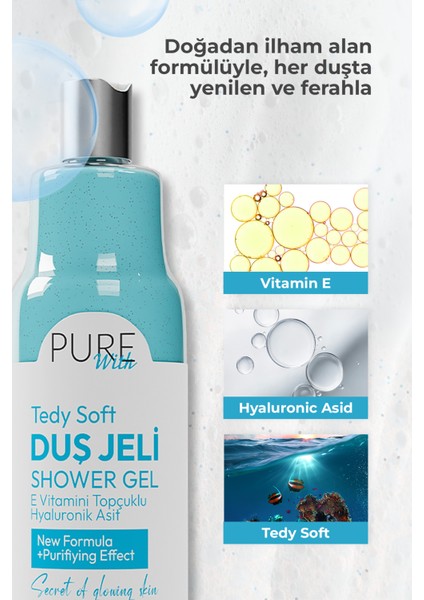 Ikili Set: Vücut Sütü 250 ml + E Vit. Okyanus Özlü Hyaluronik Asitli Duş Jeli 400 ml modelleri