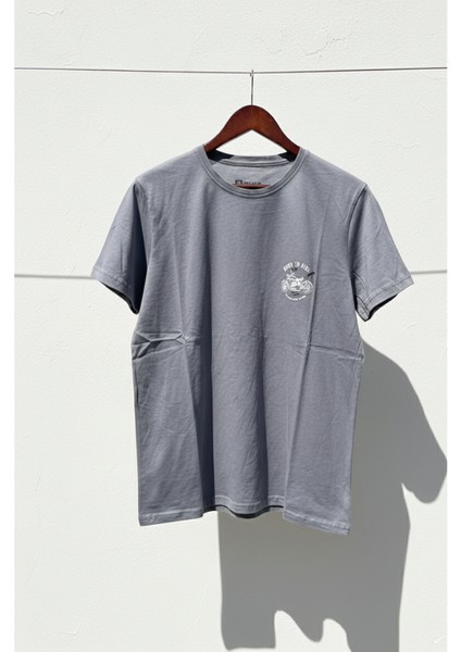 Erkek Sıfır Yaka Baskılı Tshirt fırsatları