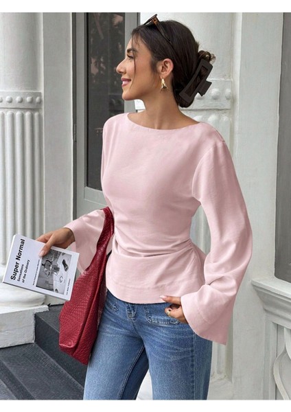 Kadın Belden Bağlamalı Ipli Ispanyol Kol Bluz modelleri