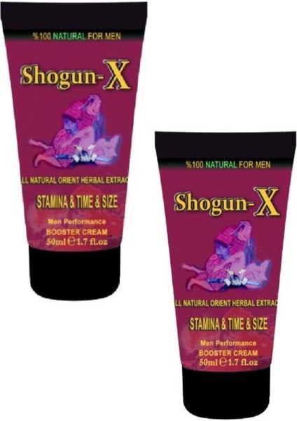 Süper Shogun -X Extra Cream Erkeklere Özel Sertleşmeye ve Gecikmeye Etkili Krem 50ML x 2 Adet