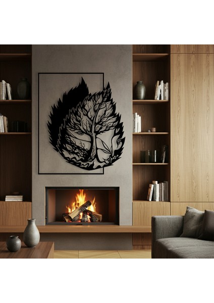 Yaprakta Yaşam Temalı Ahşap Duvar Tablosu fiyatları