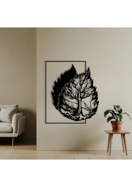 Yaprakta Yaşam Temalı Ahşap Duvar Tablosu modelleri