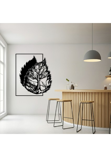 Yaprakta Yaşam Temalı Ahşap Duvar Tablosu fırsatları