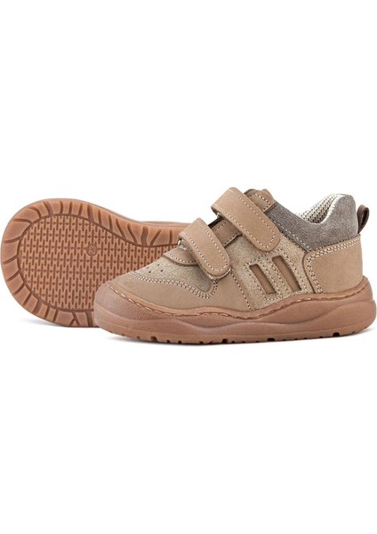 Schaggy Hakiki Deri Vizon Cırtlı Bebek Spor Ayakkabı