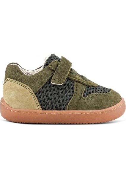 Bob Hakiki Deri Haki Yeşil Barefoot Cırtlı Lastikli Bebek Sneaker Ayakkabı fiyatları