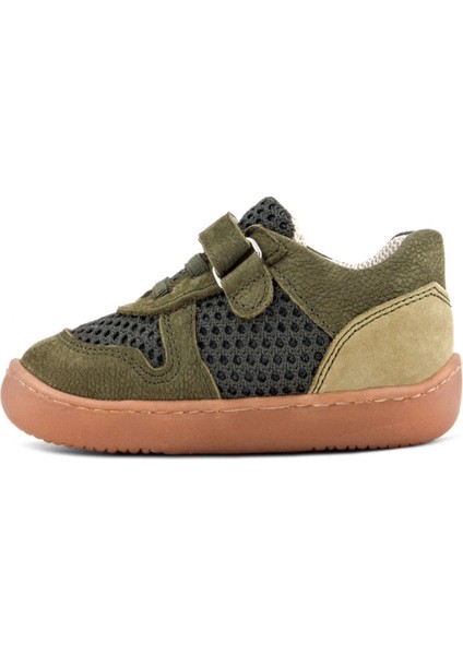 Bob Hakiki Deri Haki Yeşil Barefoot Cırtlı Lastikli Bebek Sneaker Ayakkabı fırsatları