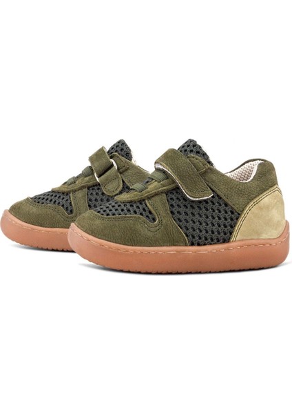 Bob Hakiki Deri Haki Yeşil Barefoot Cırtlı Lastikli Bebek Sneaker Ayakkabı indirimleri