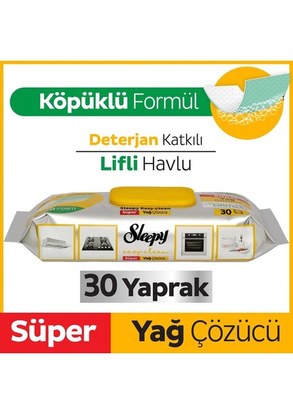 Bfs Sleepy Yüzey Temizlik Havlusu 30 Adet Yağ Çözücü fiyatları