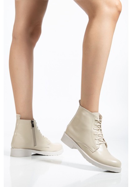 165-225 Bej Yanki Bağcıklı Fermuarlı Günlük Kadın Bot modelleri