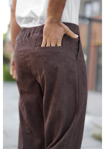 Erkek Kadife Baggy Pantolon modelleri