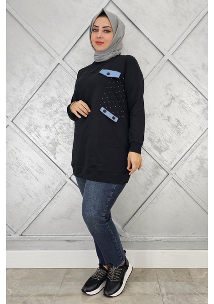 Kadın Taş ve Düğme Detaylı Tesettür Tunik fiyatları