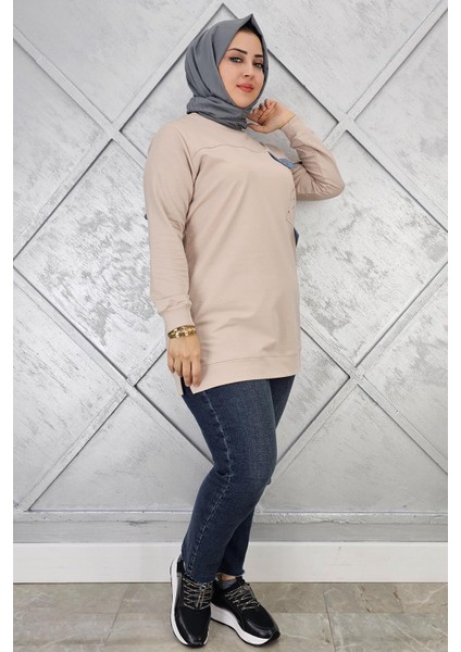 Kadın Taş ve Düğme Detaylı Tesettür Tunik fiyatları