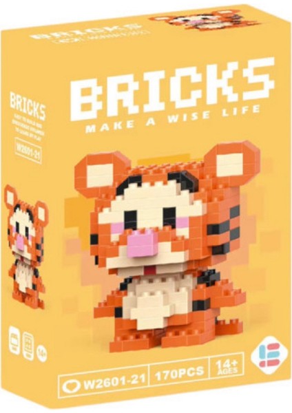 Sevimli Kaplan Figürü 3D Yapboz (148 Parça) | Nano Blok Mini Bricks Hayvan Seti Koleksiyon fiyatları