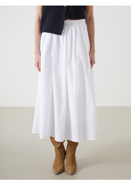 Yeni Sezon Beli Lastikli Saten Kadın Pileli Etek modelleri