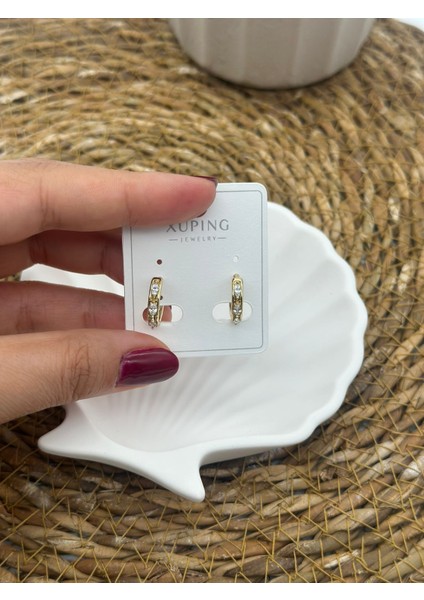 316L Çelik Mini Gold Halka Küpe