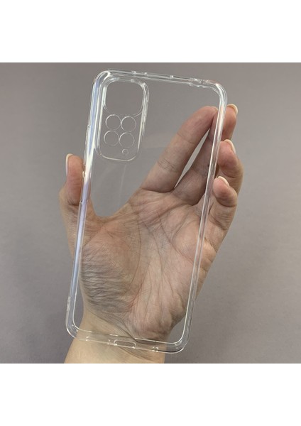 Xiaomi Note 11S Note 11 Uyumlu Şeffaf Silikon Kamera Korumalı Kılıf