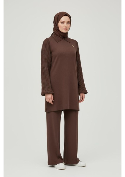 Merserize Kumaş Doku Kol Detaylı Triko Takım - MDS002855TRTKM fiyatları