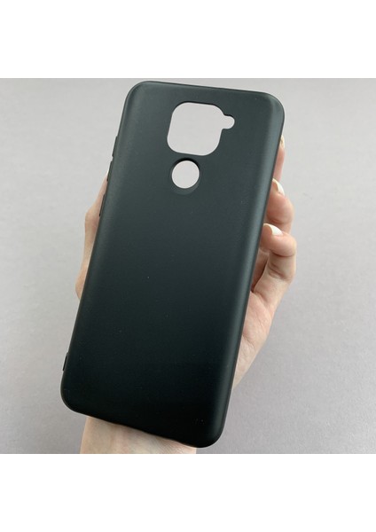 Xiaomi Note 9 Uyumlu Siyah Silikon Esnek Kamera Kısmı Açık Kılıf