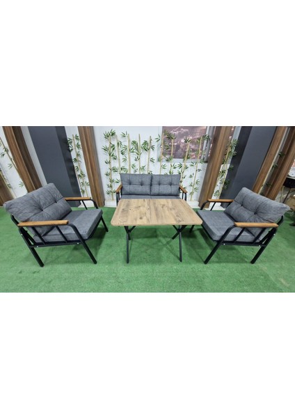 Erciyes Model 2+1+1+Çapraz Masa Takımı / Bahçe, Balkon Mobilyası /balkon Seti