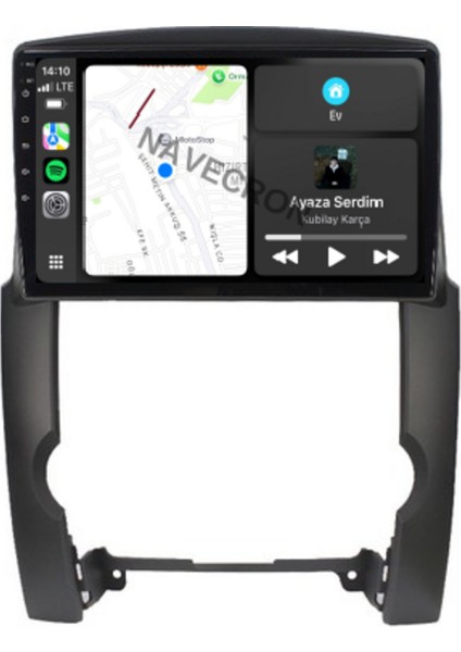 Kıa Sorento 2010-13 10" Uyumlu Android Multimedia Gerçek 4/64 Kablosuz Carplay Geri Görüş Kameralı