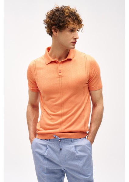 Mercan Slim Fit Dar Kalıp Polo Yaka Düz Kısa Kollu Triko Tişört fiyatları