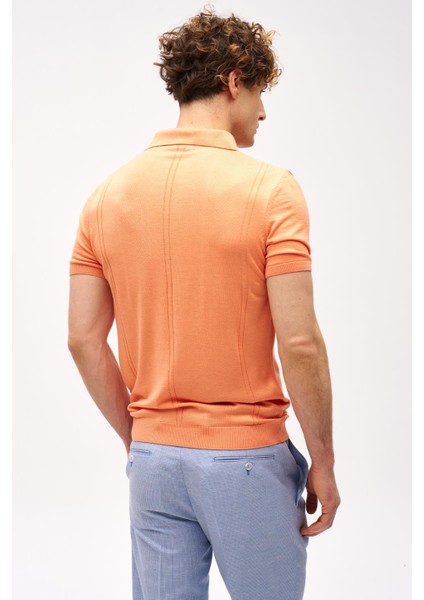 Mercan Slim Fit Dar Kalıp Polo Yaka Düz Kısa Kollu Triko Tişört fırsatları