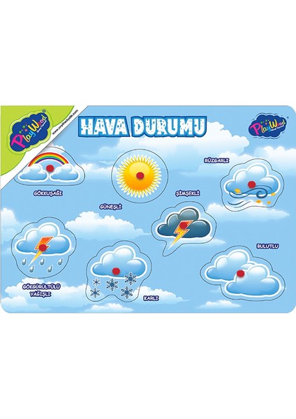 Ahşap Tutmalı Puzzle Hava Durumu ONY284
