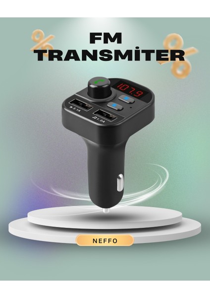 Bluetooth Fm Transmitter Araç Kiti – 24W Hızlı Şarj, Çift USB + Type-C, Rgb Işıklı fiyatları