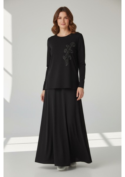 Büyük Beden Işlemeli Etekli Ikili Takım - MDS002828TKM fiyatları