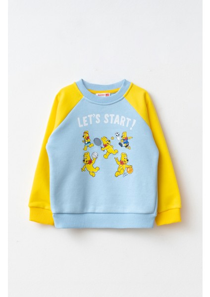 Erkek Çocuk Baskılı Sweatshirt Sarı SW306