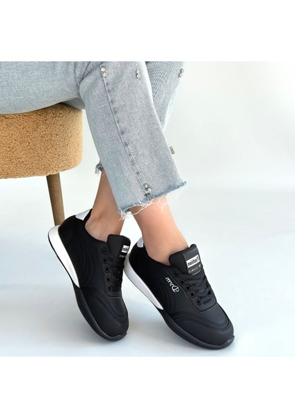 Tawen Siyah Cilt Bağcıklı Spor Ayakkabı - Lisinya fırsatları