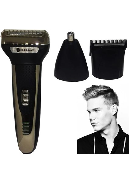 Üç Başlıklı Tıraş Makinesi Erkek Saç Sakal Bakım Seti (5361) fırsatları