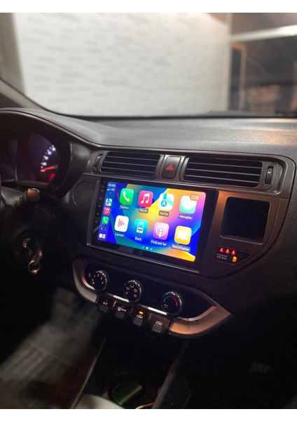 Kıa Rıo 2012-14 9" Uyumlu Android Multimedia Gerçek 4/64 Kablosuz Carplay Geri Görüş Kameralı modelleri