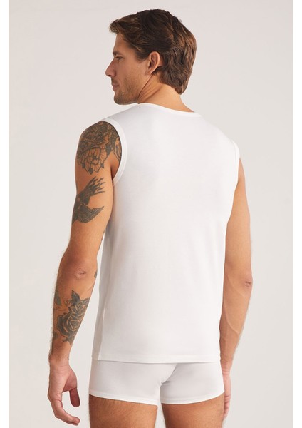 Nick Erkek Bisiklet Yaka Sıfır Kollu Pamuklu 2'li Atlet Set fiyatları