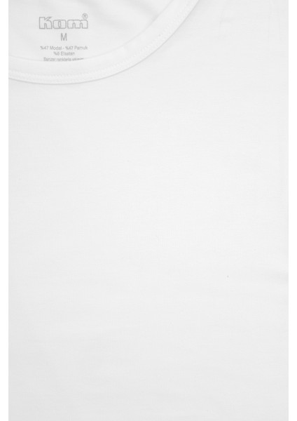 Nick Erkek Bisiklet Yaka Sıfır Kollu Pamuklu 2'li Atlet Set modelleri