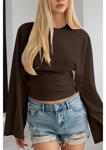 Kadın Uzun Kollu Belden Oturtmalı Bluz fiyatları