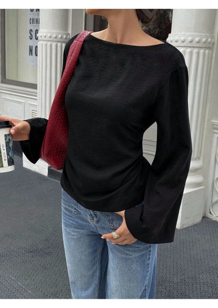 Kadın Belden Bağlamalı Ipli Ispanyol Kol Bluz fırsatları