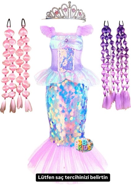 Deniz Kızıbalıkelbisebubble Saçdeniz Kızı Taç( Saç Için Hangi Rengi Tercih Ediyorsanız Mesaj Atınız)