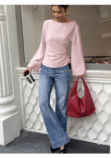 Kadın Belden Bağlamalı Ipli Ispanyol Kol Bluz fırsatları