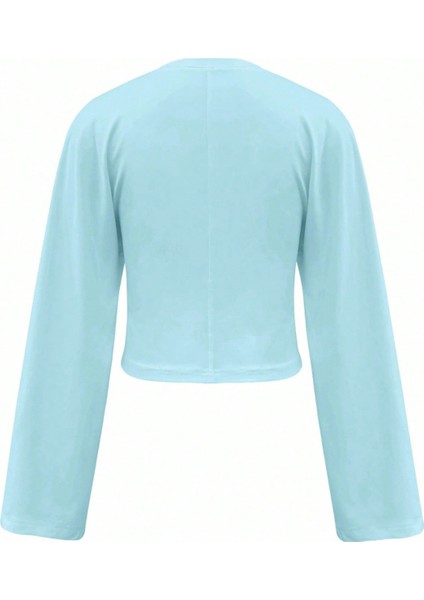 Kadın Uzun Kollu Belden Oturtmalı Bluz modelleri