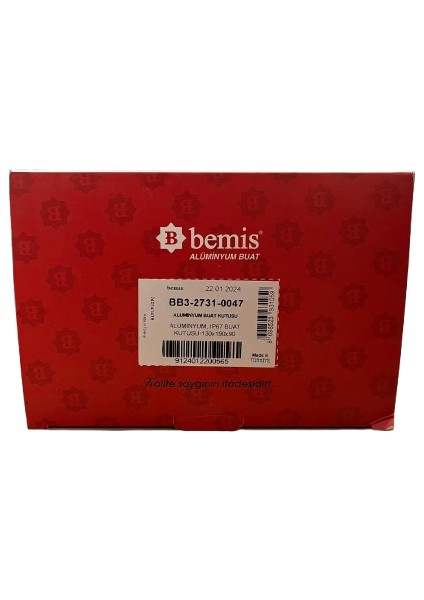 BB3-2731-0047 Alüminyum IP67 Buat Kutusu 130X190X90 fiyatları