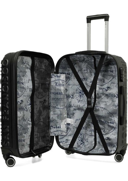 Lugano -O Abs 5pr Siyah Unisex Orta Boy Valiz modelleri