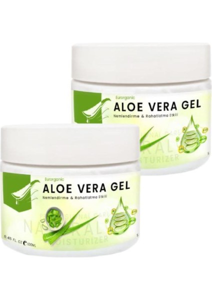 Süper Eurorganic Aloe Vera Jel Cildiniz Için Ferahlama ve Nem Dokunuş 100 ml x 2 Adet