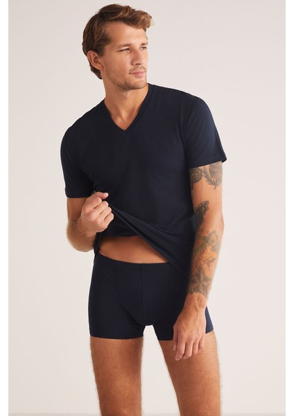 Antonio Erkek V Yaka Pamuklu Erkek Tshirt fiyatları