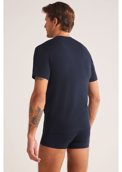 Antonio Erkek V Yaka Pamuklu Erkek Tshirt fırsatları